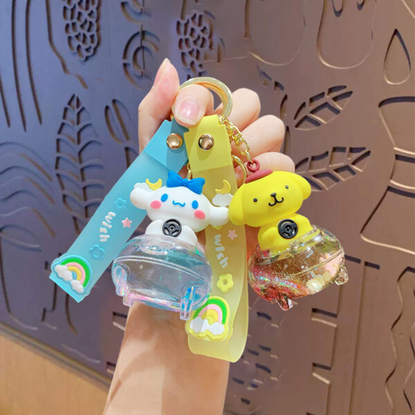 Wholesale Creative Oiled Kuromi Car Keychain Cartoon Sanrio Bag Pendant Car Key Chain Small Gift