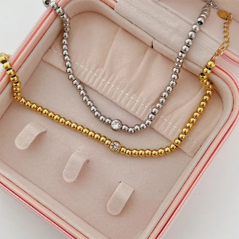 Wholesale PVD Coated Real Gold Plated 16K White Plating Geometric 304 Stainless Steel Fashion Waterproof Non Tarnish Bracelets