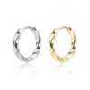 oly-ef1e37a3ca94988d3988589a67987409 Wholesale 201 Stainless Steel Round PVD Coated 18K Real Gold Plated 18K Gold Simple Style Waterproof Non Tarnish Plating Earrings
