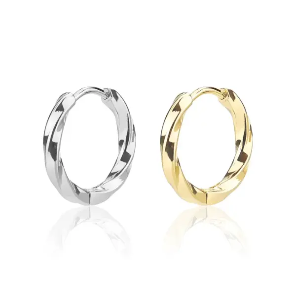 oly-ef1e37a3ca94988d3988589a67987409 Wholesale 201 Stainless Steel Round PVD Coated 18K Real Gold Plated 18K Gold Simple Style Waterproof Non Tarnish Plating Earrings