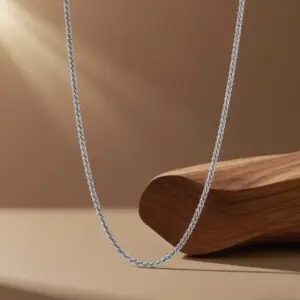 X06032-Gypsophila-Necklace-Steel Color