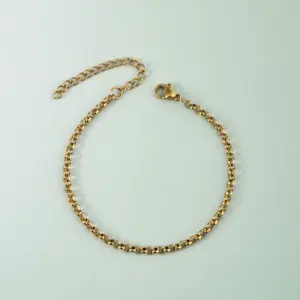 3mm Round Pearl / Gold