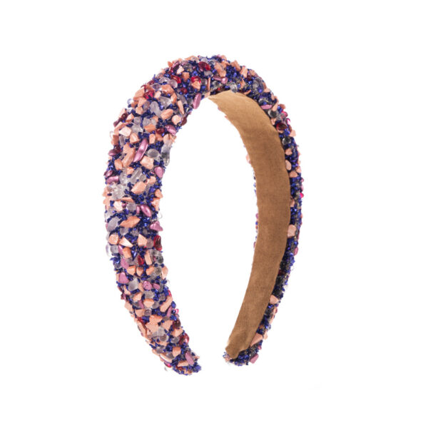 Wholesale exaerated Baroque colorful crystal candy snge wide-brimmed hairband headband jewelry hair aessories