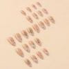 Wholesale Wear nail point drill almond long white halo nail art removable fake nails