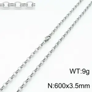 Steel Color 600 * 3.5mm = Necklace KN197298-Z