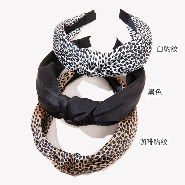 Wholesale Retro Leopard Print Hair Hoop Women's All-match Korean Style Outgoing Simple Non-slip Pressed Hair Wide-brimmed Headband Internet Red Hair Carpet Accessories