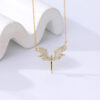 oly-ef38d1f3194370e17fb77d18f90ba319 Wholesale Zirconia Angel Wing Necklace