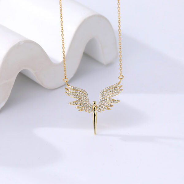oly-ef38d1f3194370e17fb77d18f90ba319 Wholesale Zirconia Angel Wing Necklace