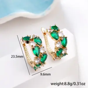 Golden Green White Zircon