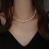 Wholesale Mother's Day Gift Shijia Pearl Necklace Women's Magnetic Buckle Australian White Pearl Necklace 2024 Explosive Shell Bead Necklace