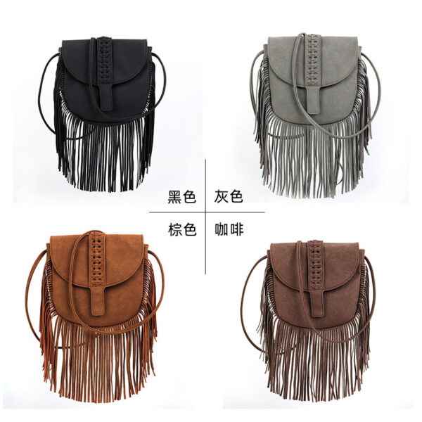 Wholesale Posimeyer Bag Cover Woven Semi-circular Soft Leather Trendy Tassel Bag Shoulder Crossbody Bag Women's Guangzhou Factory Bag