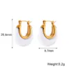 Wholesale PVD Coated Real Gold Plated 18K Gold Geometric 304 Stainless Steel Fashion Waterproof Non Tarnish Earrings