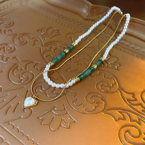 Wholesale Simple Style Commute Heart Shape Alloy Inlay Zircon Women's Pendant Necklace Necklace