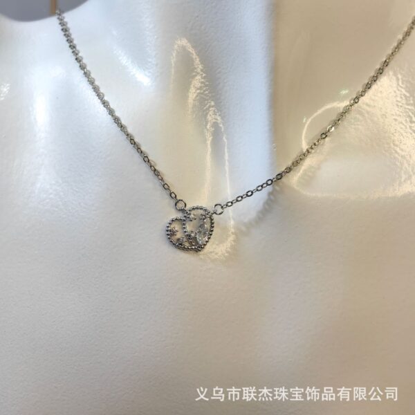 Wholesale Simple hollow love real gold plating necklace Ins style fashion small and exquisite cross-border explosions factory direct sales