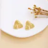 1 Pair Elegant Classic Style Geometric Leaf Heart Shape Asymmetrical 304 Stainless Steel Imitation Gold Electroplating Ear Studs