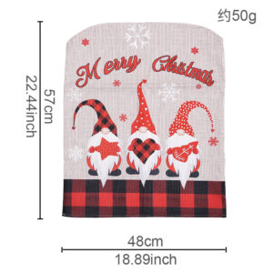 Forest old man plaid chair cover - red & black