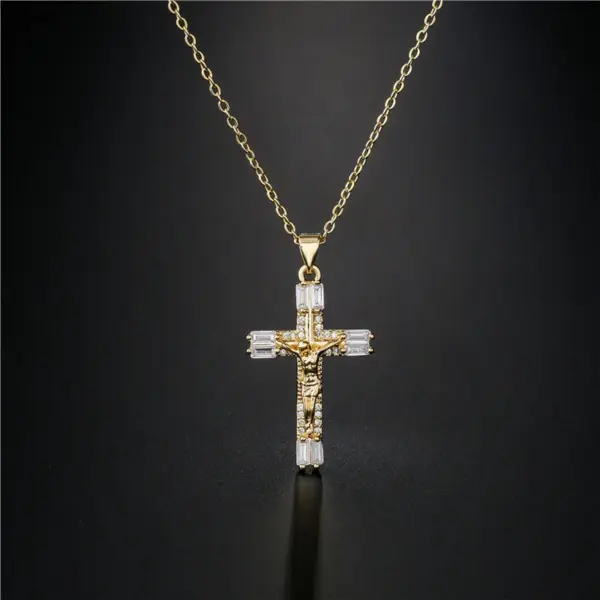 Wholesale Fashion Cross Copper Necklace In Bulk