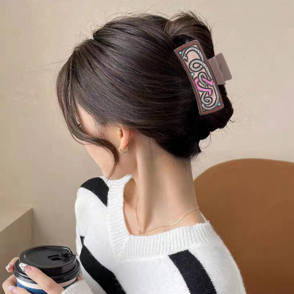 Wholesale Cross Border West Denim Wind Cactus Sunflower Letter Hairpin Women Shark Clip AliExpress Amazon