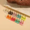 Wholesale 1 Pair Elegant Classic Style Square Enamel Plating Inlay Copper Zircon 14k Gold Plated Earrings