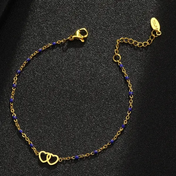 Wholesale Sweet Heart Shape Stainless Steel Metal Bracelets 1 Piece