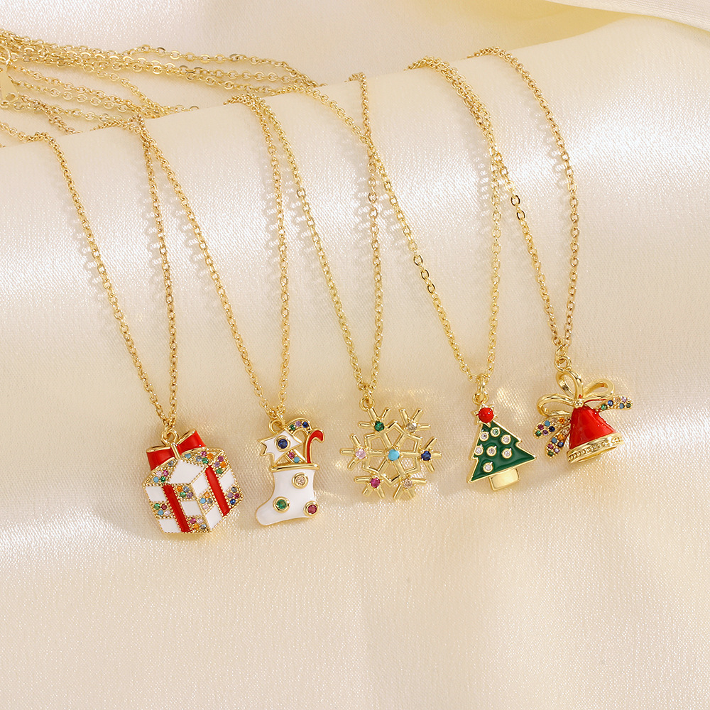 Wholesale European and American Christmas diamond necklace