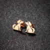 Wholesale PVD Coated 18K Gold Real Gold Plated Animal 304 Stainless Steel Cute Sweet Korean Style Waterproof Non Tarnish Ear Studs