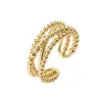 Wholesale Retro French Style Simple Style Daisy Copper 18k Gold Plated Open Rings In Bulk