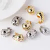 Wholesale 1 Pair Vintage Style Water Droplets Plating Inlay Brass Artificial Gemstones Crystal 18k Gold Plated White Gold Plated Ear Studs