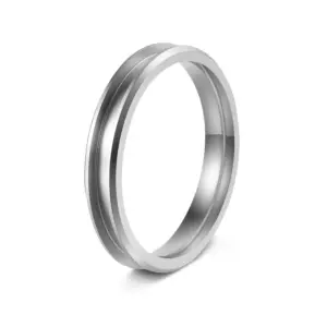 Silver 4mm Double Beveled Edge / 8