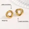 Vacuum Plating Real Gold Plated 18K Gold Flower 304 Stainless Steel Copper Cute Sweet Waterproof Non Tarnish Ear Studs