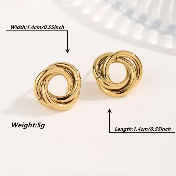 Vacuum Plating Real Gold Plated 18K Gold Flower 304 Stainless Steel Copper Cute Sweet Waterproof Non Tarnish Ear Studs