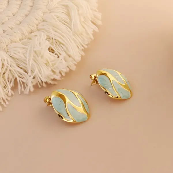 1 Pair Simple Style Round Square Heart Shape 304 Stainless Steel 18K Gold Plated Ear Studs