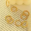 PVD Coated 18K Gold Plated 18K Gold 304 Stainless Steel Retro Earrings