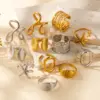 Wholesale Jewelry Vintage Style French Style Simple Style Geometric Starfish Shell 304 Stainless Steel Open Rings