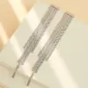 Wholesale Fashion Solid Color Tassel Plating 304 Stainless Steel 16K Gold Plated White Gold Plated Gold Plated Stainless Steel Earrings