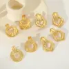 Wholesale 1 Pair Casual Elegant Simple Style Geometric 304 Stainless Steel 18K Gold Plated Ear Studs