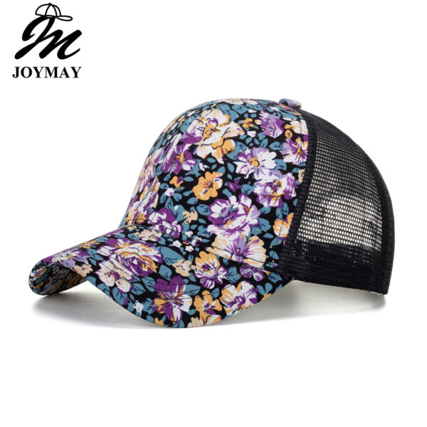 Wholesale Korean Style Flower Net Cap Baseball Cap Spring and Summer Outdoor Sun Hat Casual Trendy Cap Flower Cap B1088