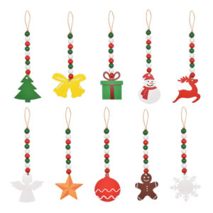 Wholesale 10PCS Christmas Series Colorfulful Wooden Beads