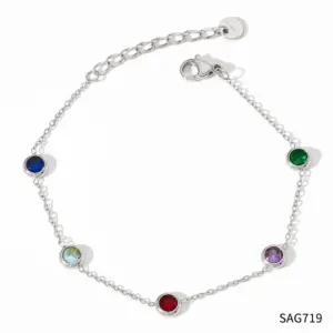 Sag719 Steel Bracelet + Color Zirconium