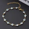 Wholesale Ethnic Style Classic Style Artistic Devil's Eye Heart Shape Simple 304 Stainless Steel 18K Gold Plated Bracelets In Bulk