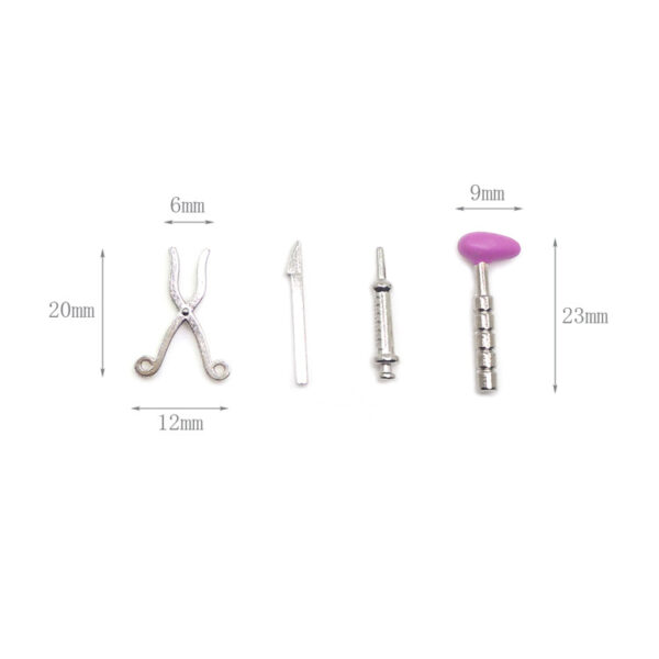 Wholesale 1:12 doll house accessories dollhouse mini medical appliance earpiece simulation stethoscope model