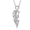 Wholesale Novelty Artistic Angel Feather Boots Alloy Copper Rhinestones Pendant Necklace In Bulk