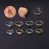 Wholesale 316L Stainless Steel Zircon Ear Cartilage Rings & Studs Round Waterproof Non Tarnish Surgical Steel Women'S