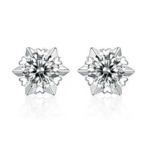 Asterism Snowflake Ear Stud 1 Karat