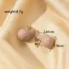 Wholesale PVD Coated Water Droplets 304 Stainless Steel French Style Simple Style Classic Style Waterproof Non Tarnish Ear Studs