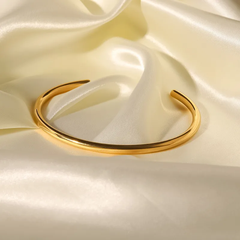 Wholesale Simple Style Geometric Stainless Steel Bangle In Bulk
