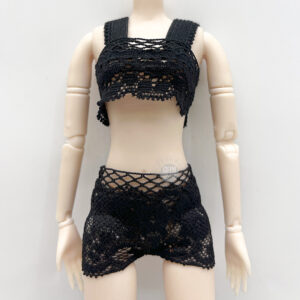 Black double bra without doll / Height 25 -- 30cm