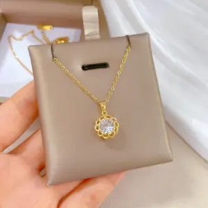 F122 Titanium Steel Chain Copper Pendant