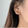 Wholesale 1 Pair Fashion Knot Titanium Steel Plating Ear Studs