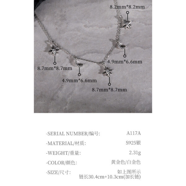 Wholesale Golden Star Moon Necklace